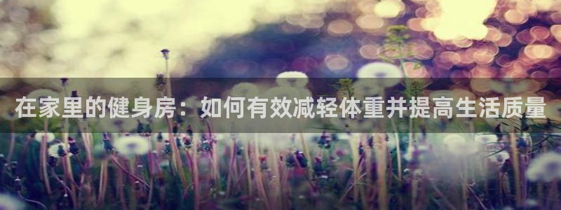 凯捷体育软件：在家里的健身房：如何有效减轻体重并提高生活质量