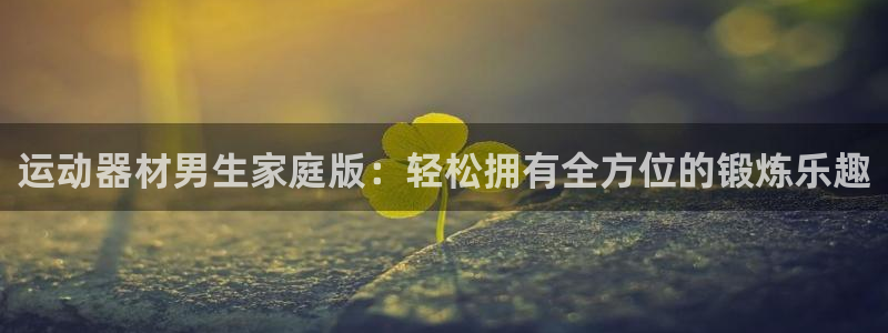 凯捷体育平台是正规平台吗：运动器材男生家庭版：轻松拥